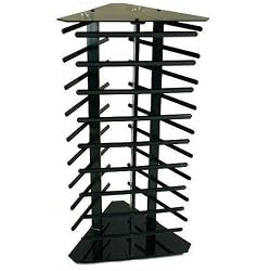3 Sided Black Rotating Revolving Earrings Countertop Display Holds 108 2" Cards