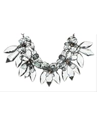 Jewelry: SunIfSnow Sweet Lucency Transparent Bling Flower Choker Necklace Gray - SunIfSnow