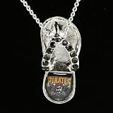 MLB Pittsburgh Pirates Crystal Flip Flop Necklace