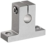 Linear Motion 8 mm Shaft Support Block, Aluminum, Metric