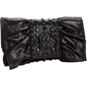 BCBG Max Azria Indie Rock Studded Bow Clutch