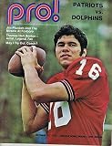 October 17th,1971 New England Patriots Vs Miami Dolphins Program - Original NFL Art and Prints