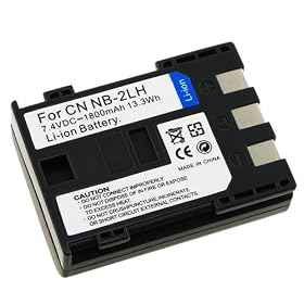 Click here to buy 800mAh Canon NB-2LH, NB2LH Replacement Battery Pack for Digital Rebel XT, PowerShot S30... by Espow.