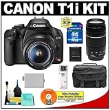 Canon EOS Rebel T1i 15.1MP Digital SLR Camera (Black) with Canon EF-S 18-55 ....