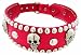 19 Inch Hot Pink Leather Skull Studded Dog Collar Small