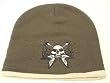 Skull Guitars Embroidered Beanie Brown Embroidered Skull Beanie