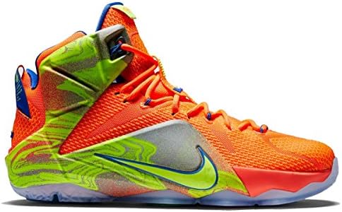 Nike Lebron XII Basketball Shoes Dunk Force Dunkman James King Cavaliers MVP (15, hyper crimson/volt-metallic grey-hyper cobalt)