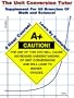 The Unit Conversion Tutor - 4 Hour Course - Supplement for Math, Science, Algebra, Calculus, Physics, and More!