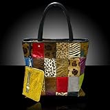 IMAGE OF Nuopi Sz03-Lb-1015-Yellow Nuopi Punk Style Mosaic Fashion Shoulder Handbag-Color Yellow