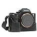 MegaGear MG1129 Sony Alpha A7S II, A7R II, A7 II Genuine Leather Camera Half Case and Strap - Black