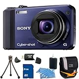 Sony Cyber-shot DSC-HX7V Blue Digital Camera 8GB Bundle - Includes Cyber-sh ....