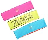 Zumba Fitness Women's Miss Match 2 Way 3 Pack Headband - Multicolored, One Size