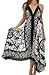 Sakkas Silky V-Neck Halter Handkerchief Hem Maxi Dress