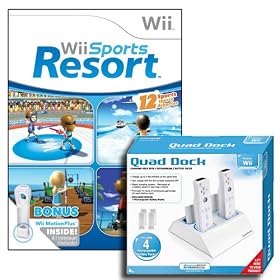 Wii Sports Resort Game + Quad Dock for Wii COMBO