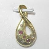 14K Ruby and Diamond Pendant