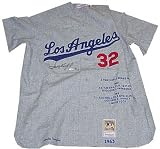 Sandy Koufax Los Angeles Dodgers Autographed Embroidered 1963 Jersey