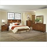 Bundle-87 Errickson Place Panel Bedroom Set in Tobacco Size: Queen