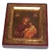 Blessed Mother Icon with sheets of Gold (Lithography) - style IV (4x5 inches).