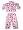 Dream Apparel - Toddler Girls Long Sleeved Coat Style Pajamas, Pink, Black (Size 4T)