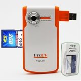 ProDV Cam Aqua-501-Orange Camcorder, FREE 2GB SVP High Speed SD Memory Card = 60 minutes video (AA Rechargeable Set included)