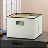 Folding Canvas Storage Box with Handles by Household Essentials