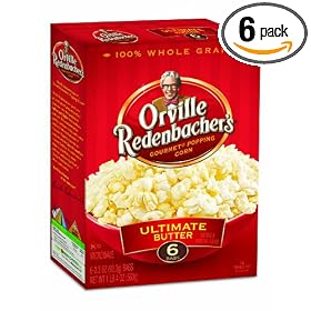 Orville Redenbacher's Gourmet Microwavable Popcorn, Ultimate Butter, 6-Count Boxes (Pack of 6)