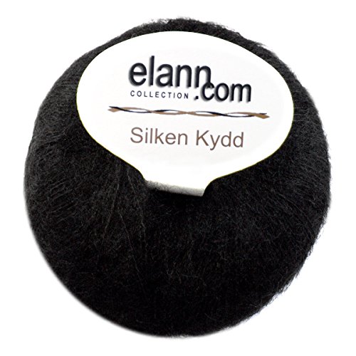 elann Silken Kydd Yarn | 5 Ball Bag | Pure Black-02