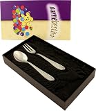 Scandinavian Stainless Steel Hardanger 2-pc. Childrens Set Goat Fjord Design