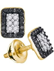 0.33CTW BLACK DIAMOND MICRO-PAVE EARRING