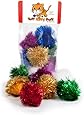 Tuff Kitty Puff Sparkle Ball Cat Toy - 12 Pak