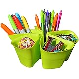 Desktop Organizer-InStyle Organizer(tm)-Office Organization,Pencil Holder for Computer Desktop Accessories-Modern Art Design-Five Easy to Use Compartments