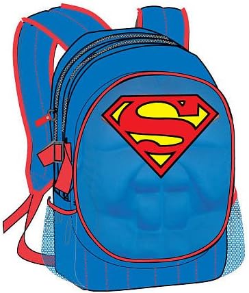 Superman 16 Inch Backpack with Padded Chest Plate