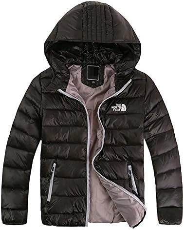 DLDHJSZ Big Boys Hooded Jacket Lightweight Warm Puffer Waterproof Winter Coat