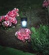 Solar Landscape Hanging Antique Style Garden Lantern Light - White w/Light Blue Tint LED Light
