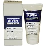 Nivea for Men Sensitive, Extra Soothing Lotion for Sensitive Skin, SPF 4, 2.5-Ounce Tubes (Pack of 4)