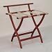 Wall Saver Luggage Rack in Dark Red Mahogany Webbing Color: Tapestry