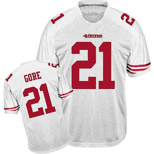 San Francisco 49ers #21 Gore White NFL Jerseys Authentic Football Jersey Size 48-54 (Please Select the Size When You Order, Can Do Drop Shipping)
