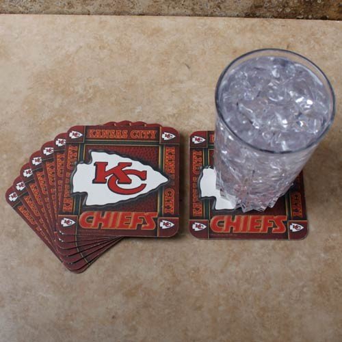 Kansas City Chiefs 8-Pack Absorbent PaperKraft Coasters
