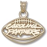 10kt Yellow Gold Carolina Panthers 1/2in Pendant