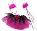 Zebra Print Hot Pink & Black Diva Animal Print Princess Dress-up Set. Crown Wand, Headband and Tutu