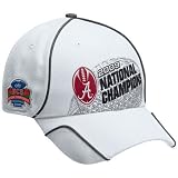 Nike Alabama Crimson Tide White 2009 BCS National Champions Official Locker Room Adjustable Hat