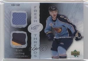 Brett Sterling #10/10 Atlanta Thrashers (Hockey Card) 2007-08 Upper Deck Ice Fresh Threads PETG Black Patch #FT-BS