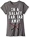 Star Wars Girls' T-Shirt, Heather Charcoal, Large/12/14