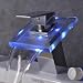 Modern Single Handle Waterfall Bathroom Vanity Vessel Sink LED Faucet, Chrome
