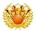 Wallmonkeys Peel and Stick Wall Decals - Wreath Basketball Emblem - Removable Graphic