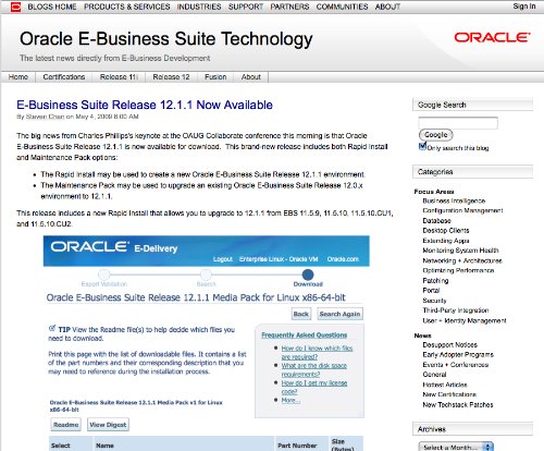 External hard drive:Oracle E-Business Suite Technology