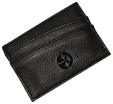 NFL Pittsburgh Steelers Debossed Black Leather Money Clip