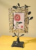 Eloise- Cast Iron Bird with Victorian Style Tin Ceiling Tile Picture Frame Signage
