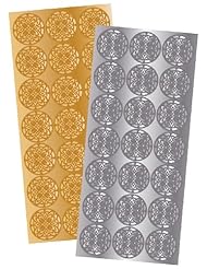 Office Product: Quality Park Decorative Foil Envelope Seals, Pack of 21 Gold and Silver Seals (46910) - Quality Park