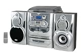 Steepletone Smc6a Hifi Music System With 3 Speed Turntable Record Deck Cd Player Fm Mw Radio And Cassette Player Recorder centre With Remote Control Stereo Separate Speakers